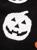 Halloween Gothic Pattern Long Sleeve Sweater - Trendsi - Flyclothing LLC