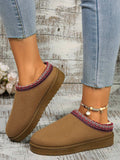 Round Toe Platform Slippers - Trendsi - Flyclothing LLC