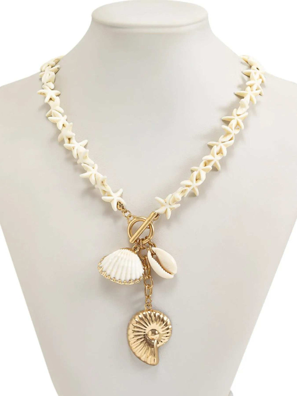 Starfish Shell Pendant Necklace - Trendsi - Flyclothing LLC