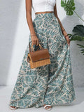 Printed High Waist Wide Leg Pants - Trendsi - Flyclothing LLC