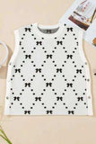 Bow Round Neck Sweater Vest - Trendsi - Flyclothing LLC