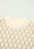 Diamond Pattern Mock Neck Long Sleeve Sweater - Trendsi - Flyclothing LLC