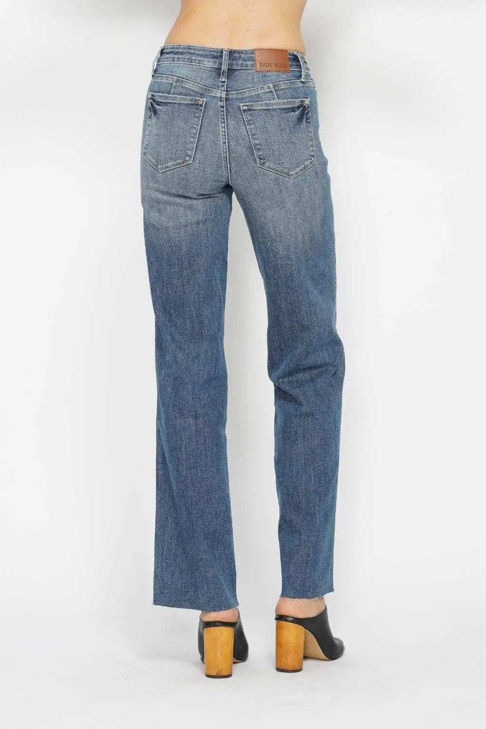 Judy Blue Full Size Tummy Control Straight Jeans - Trendsi - Flyclothing LLC