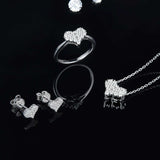 Moissanite 925 Sterling Silver Heart Stud Earrings - Trendsi - Flyclothing LLC