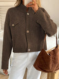 Button-Down Knit Cardigan - Trendsi - Flyclothing LLC