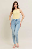 Judy Blue Full Size Mr Tummy Control Vintage Wash Skinny Jeans Plus Size - Trendsi - Flyclothing LLC
