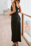 Single Shoulder Sleeveless Maxi Dress - Trendsi - Flyclothing LLC