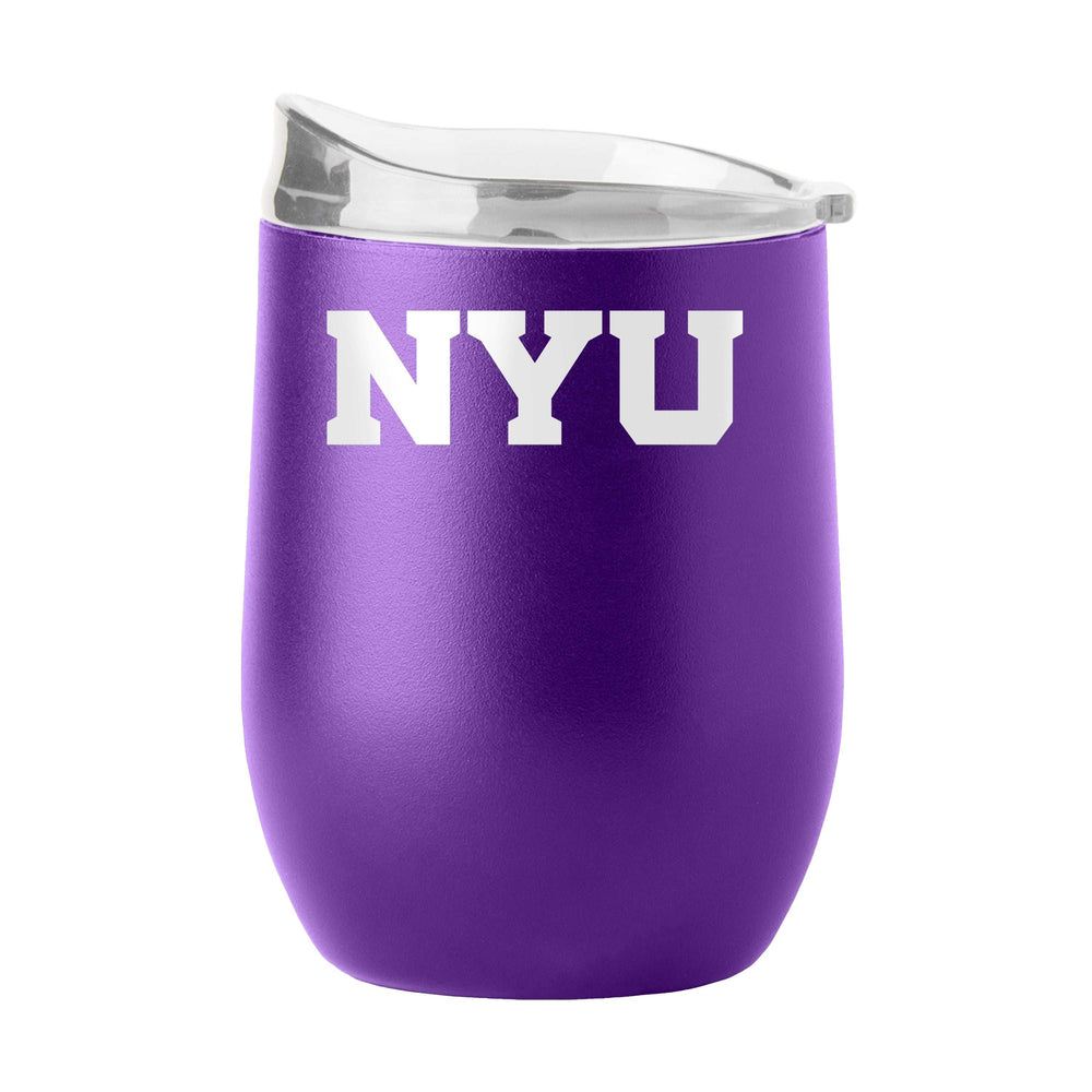 NYU 16oz Flipside Powder Coat Curved Bev - Logo Brands - Flyclothing LLC