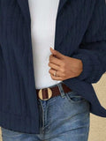 Full Size Zip-Up Long Sleeve Texture Jacket Plus Size - Trendsi - Flyclothing LLC