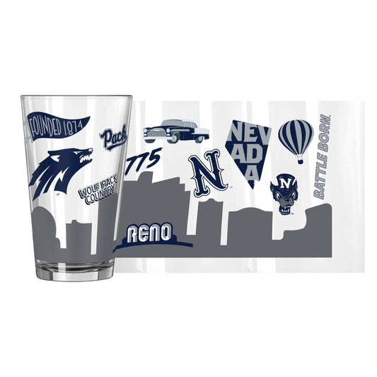 Nevada 16oz Native Pint Glass - Logo Brands - Flyclothing LLC