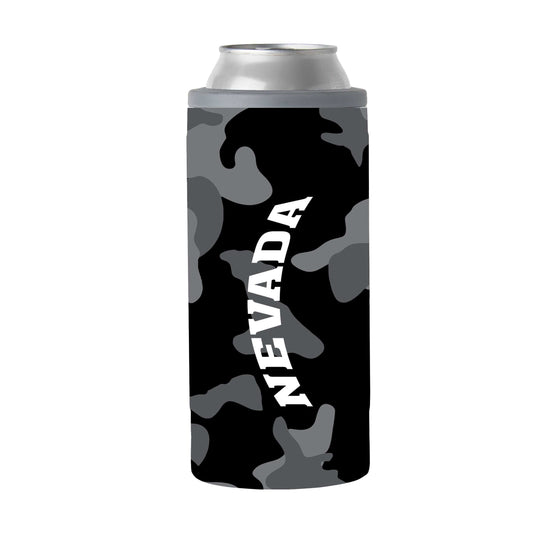 Nevada Black Camo 12oz Slim Can Coolie - Logo Brands - Flyclothing LLC
