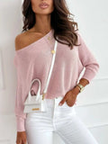 Bow Back Boat Neck Batwing Sleeve Sweater - Trendsi - Flyclothing LLC