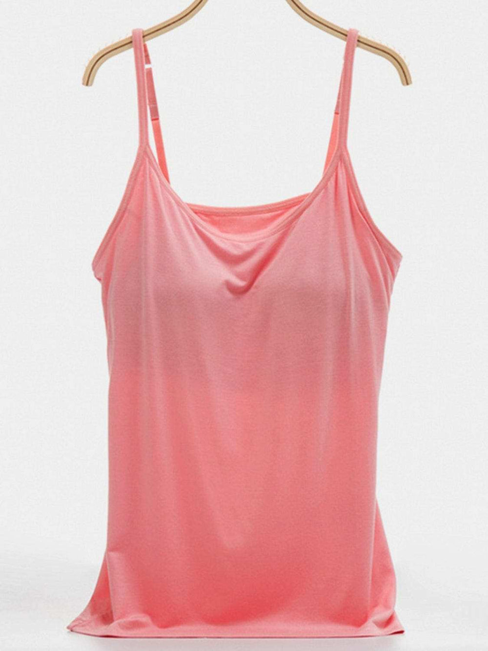 Scoop Neck Adjustable Strap Cami - Trendsi - Flyclothing LLC