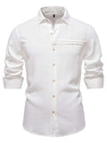 Men's Button Down Collared Neck Shirt - Trendsi - Flyclothing LLC