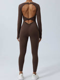 Twisted Backless Long Sleeve Jumpsuit - Trendsi - Flyclothing LLC