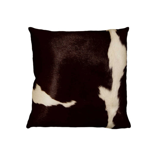 18" Chocolate Cowhide Throw Pillow - Homeroots