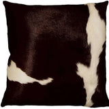 18" Chocolate Cowhide Throw Pillow - Homeroots - Flyclothing LLC
