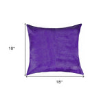 18" Purple Cowhide Throw Pillow - Homeroots - Flyclothing LLC