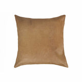 18" Tan Cowhide Throw Pillow - Homeroots - Flyclothing LLC