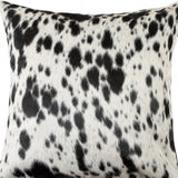 18" Black Cowhide Throw Pillow - Homeroots - Flyclothing LLC
