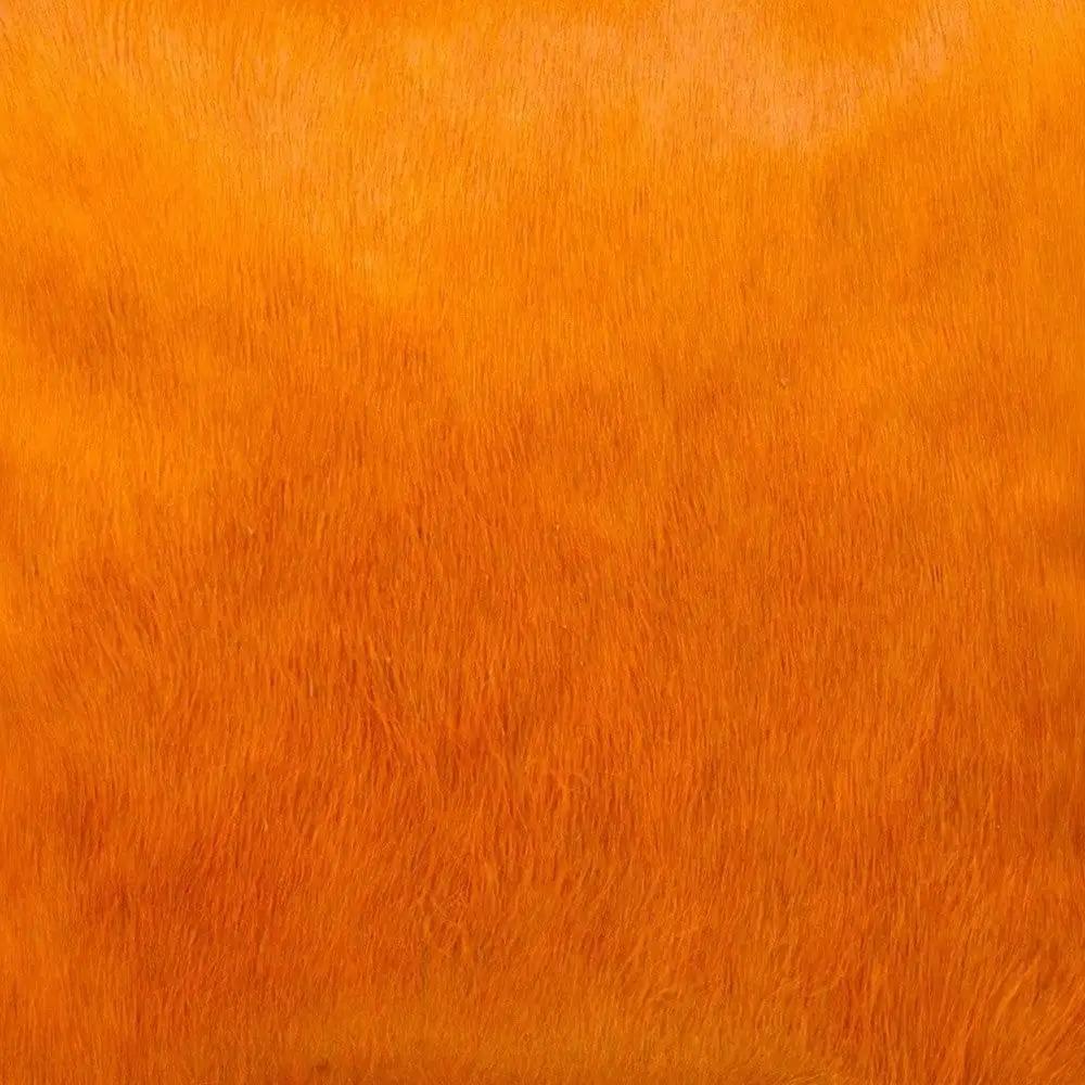 18" Orange Cowhide Throw Pillow - Homeroots - Flyclothing LLC
