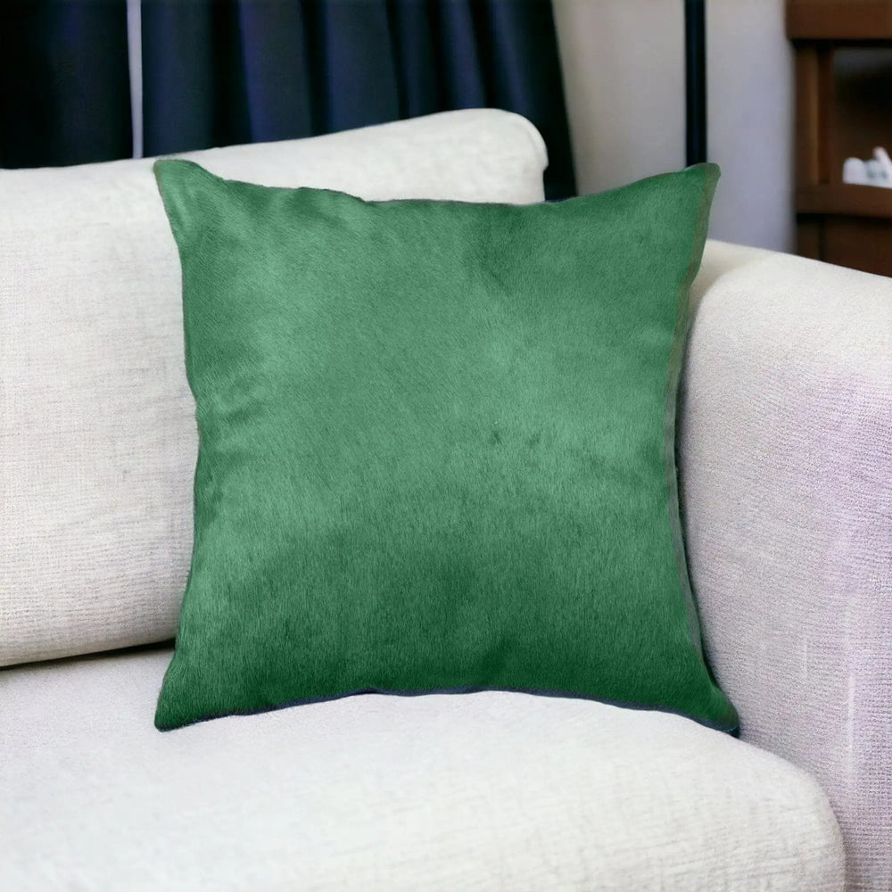 18" Verde Cowhide Throw Pillow - Homeroots - Flyclothing LLC