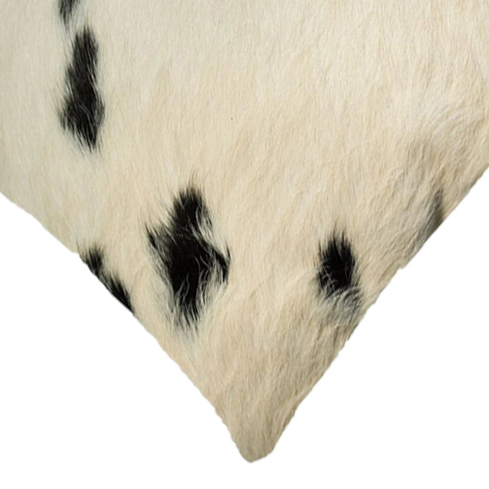 18" Black and White Cowhide Throw Pillow - Homeroots - Flyclothing LLC
