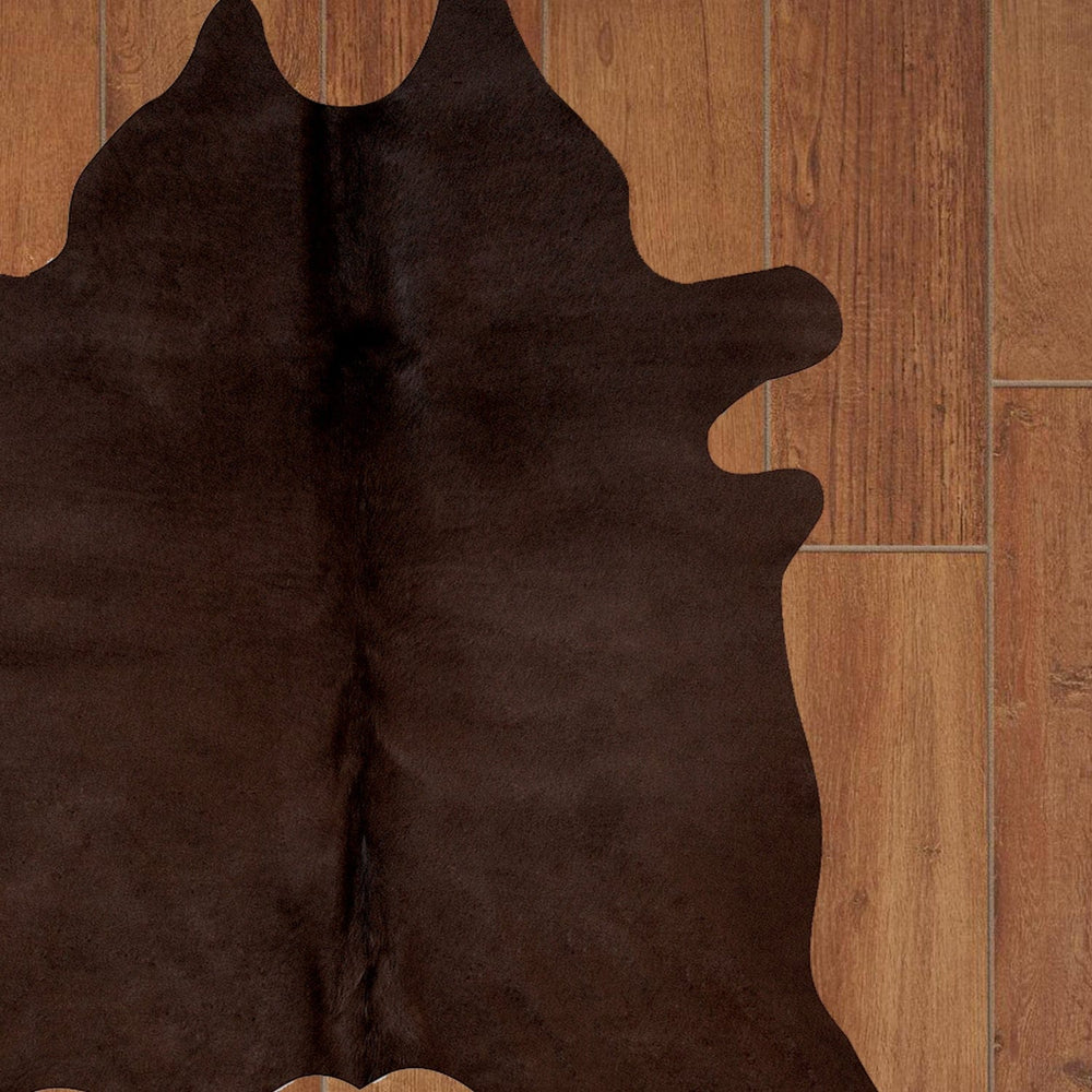 72" X 84" Chocolate Cowhide - Rug - Homeroots - Flyclothing LLC