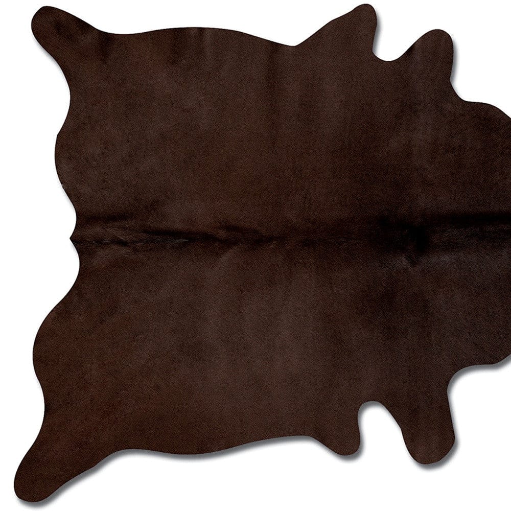72" X 84" Chocolate Cowhide - Rug - Homeroots - Flyclothing LLC