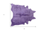 6' X 7' Purple Cowhide Cowhide Area Rug - Homeroots - Flyclothing LLC