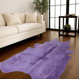 6' X 7' Purple Cowhide Cowhide Area Rug - Homeroots - Flyclothing LLC