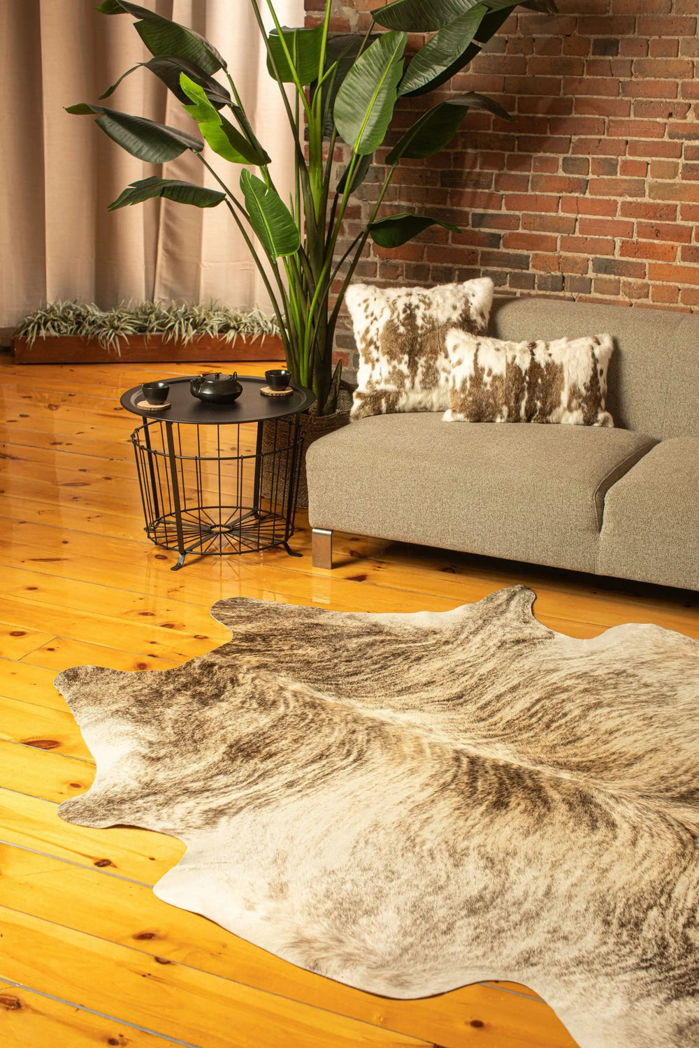 72" X 84" Zebu Cowhide - Rug - Homeroots - Flyclothing LLC