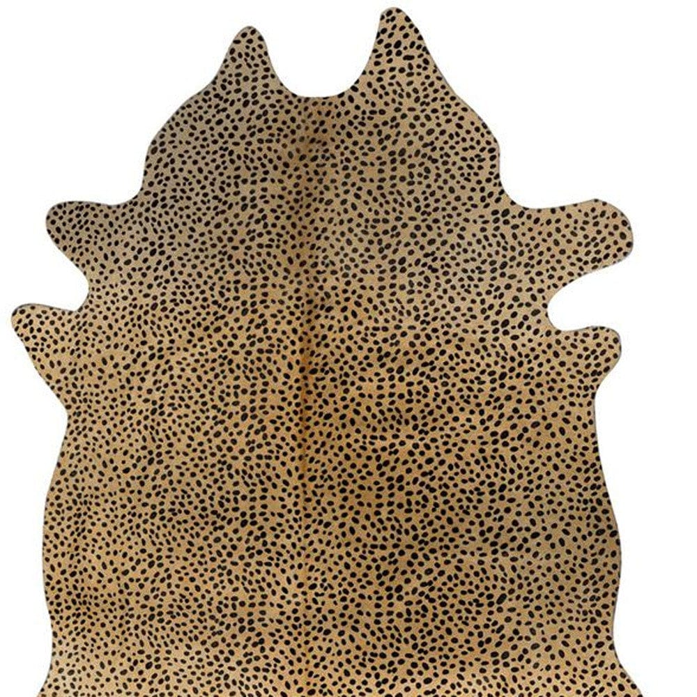 72" X 84" Cheetah Cowhide - Rug - Homeroots - Flyclothing LLC