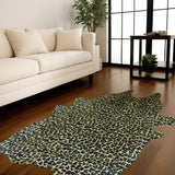 72" X 84" Leopard Cowhide - Rug - Homeroots - Flyclothing LLC