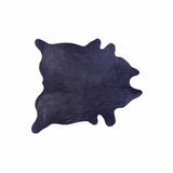 6' X 7' Navy Blue Cowhide Cowhide Area Rug - Homeroots - Flyclothing LLC