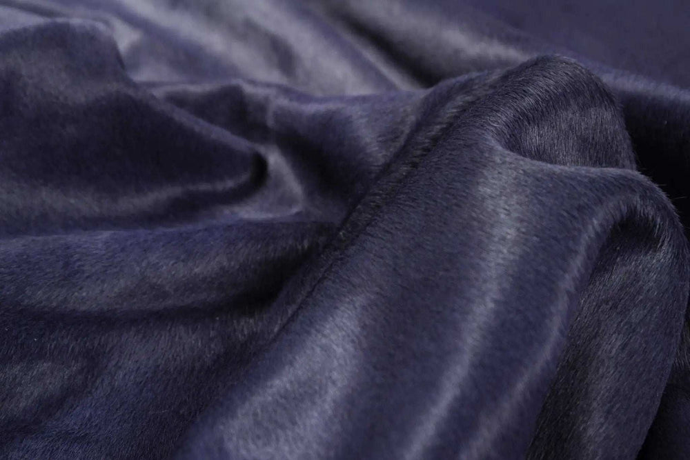 6' X 7' Navy Blue Cowhide Cowhide Area Rug - Homeroots - Flyclothing LLC