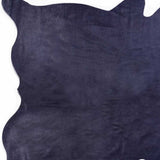 6' X 7' Navy Blue Cowhide Cowhide Area Rug - Homeroots - Flyclothing LLC