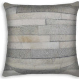 18" Gray Cowhide Throw Pillow - Homeroots - Flyclothing LLC