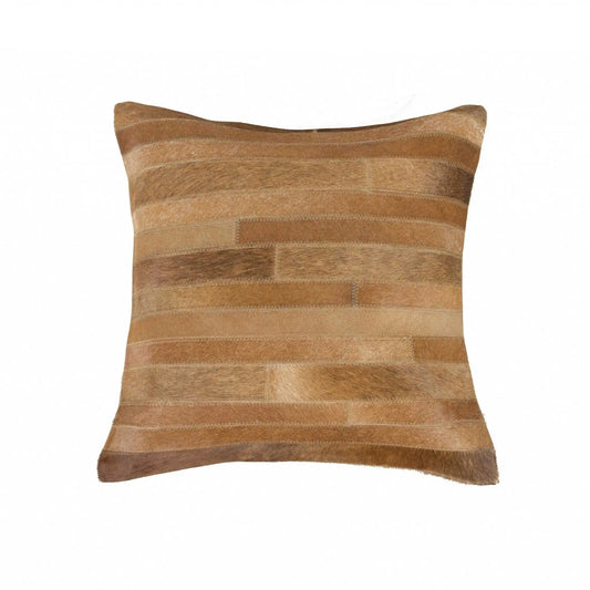 18" X 18" X 5" Brown Pillow - Homeroots