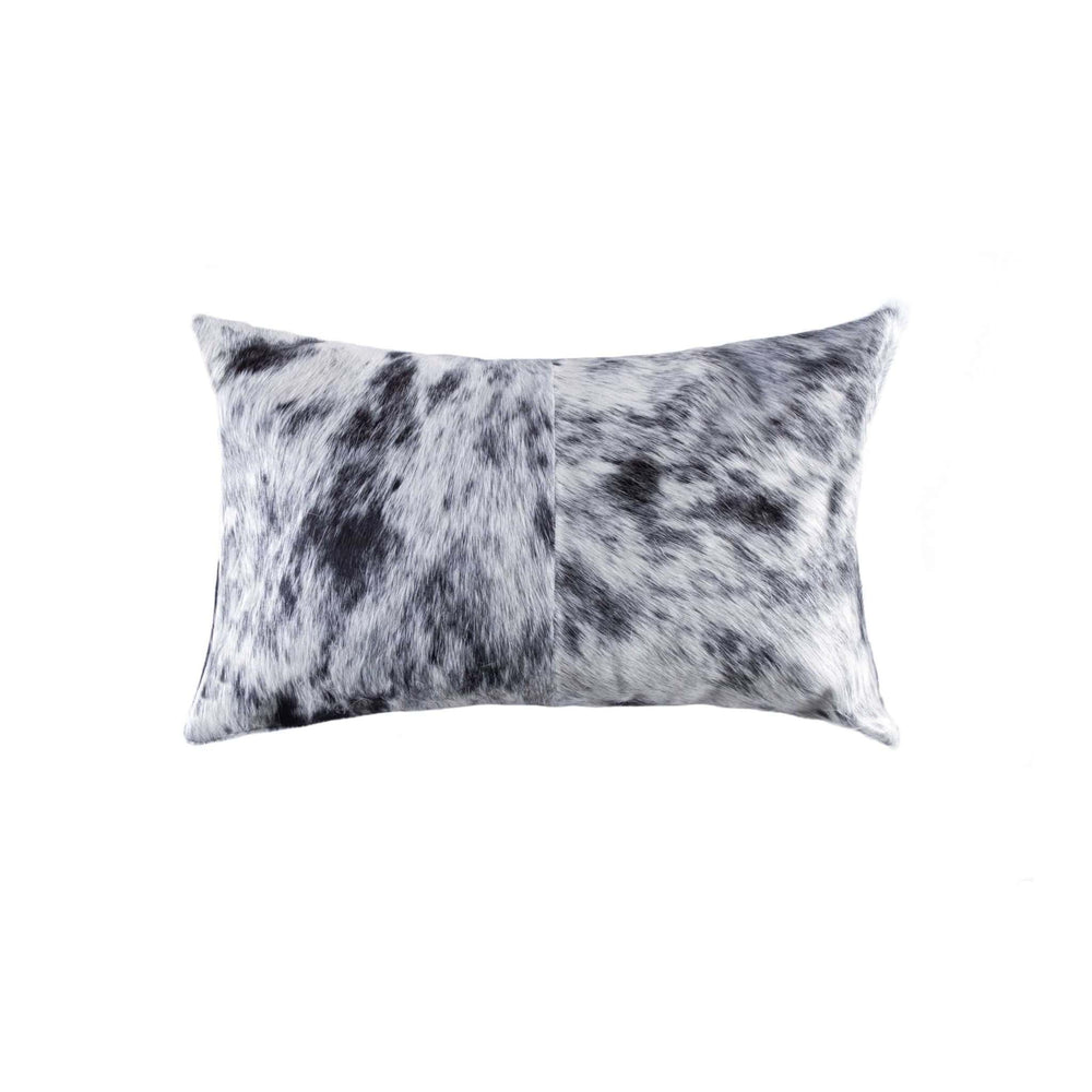 18" X 18" X 5" Salt And Pepper Black And White Cowhide Pillow - Homeroots - Flyclothing LLC