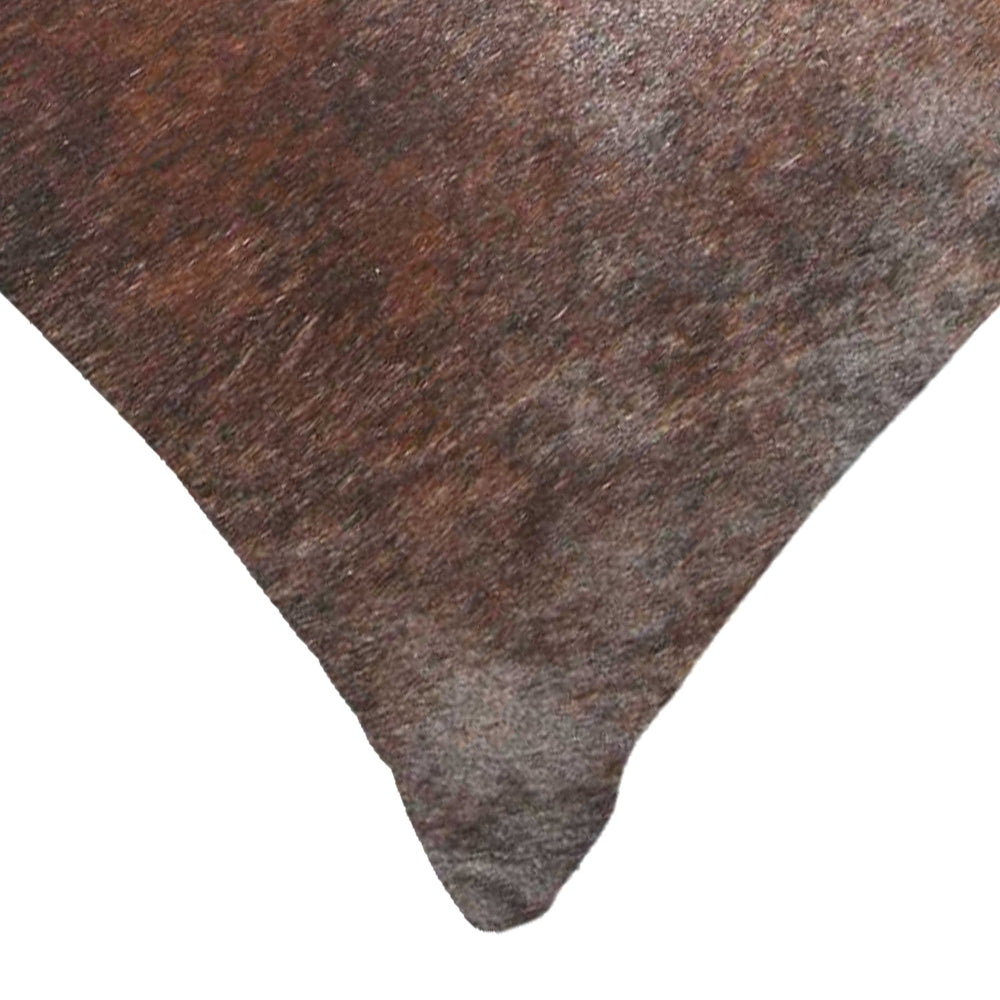 12" X 20" Brown Cowhide Throw Pillow - Homeroots - Flyclothing LLC
