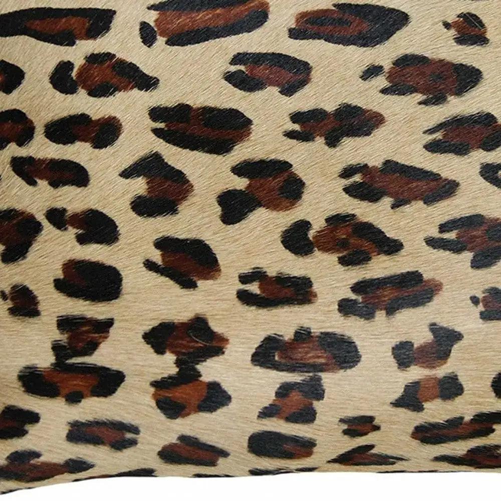 12" X 20" Black and Orange Cowhide Throw Pillow - Homeroots - Flyclothing LLC