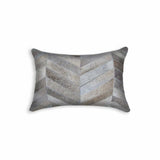 12 X 20 Gray Chevron Cowhide Throw Pillow - Homeroots - Flyclothing LLC