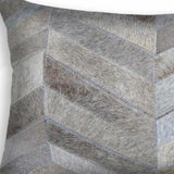 12 X 20 Gray Chevron Cowhide Throw Pillow - Homeroots - Flyclothing LLC
