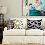 12" X 20" Black Brown and Off White Chevron Cowhide Throw Pillow - Homeroots - Flyclothing LLC