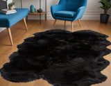 Black Animal Print Area Rug - Homeroots - Flyclothing LLC