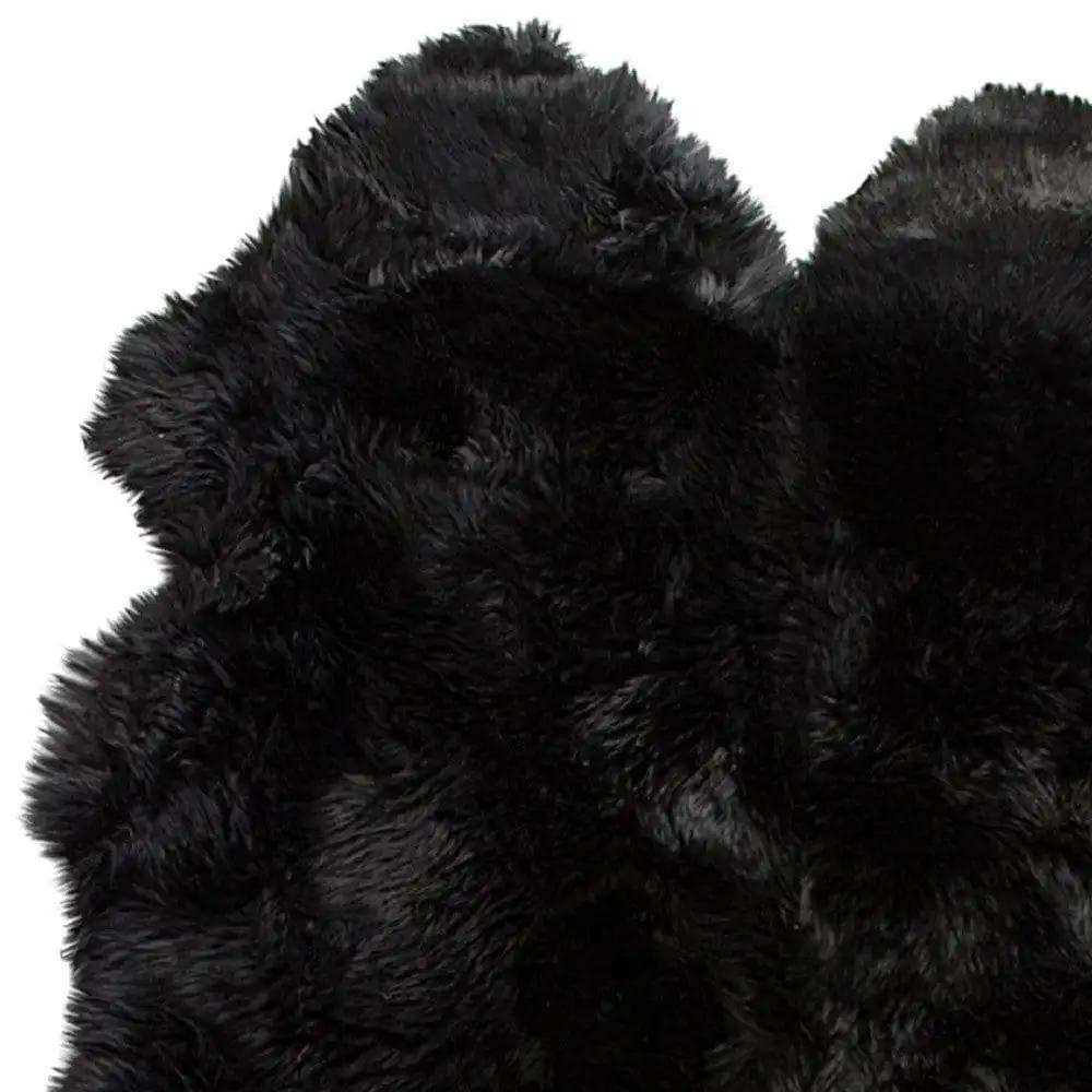 Black Animal Print Area Rug - Homeroots - Flyclothing LLC