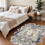 Gradient Gray Animal Print Area Rug - Homeroots - Flyclothing LLC