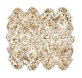 72" X 72" Gradient Chocolate Octo Sheepskin - Area Rug - Homeroots - Flyclothing LLC