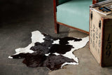 2' X 3' Black and White Cowhide Hand Woven Area Rug - Homeroots - Flyclothing LLC